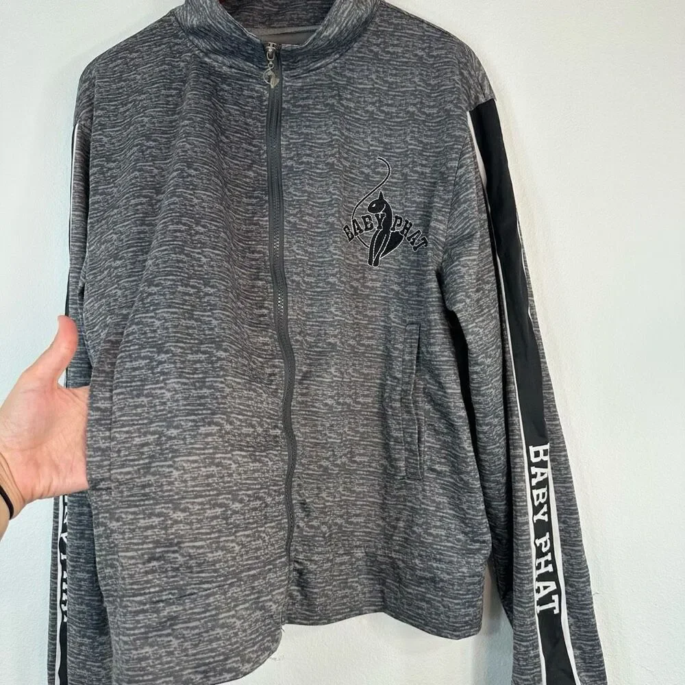 Baby Phat Y2K Logo Embroidered Athleisure Jacket Womens 3X Full Zip w Pockets - Picture 3 of 9